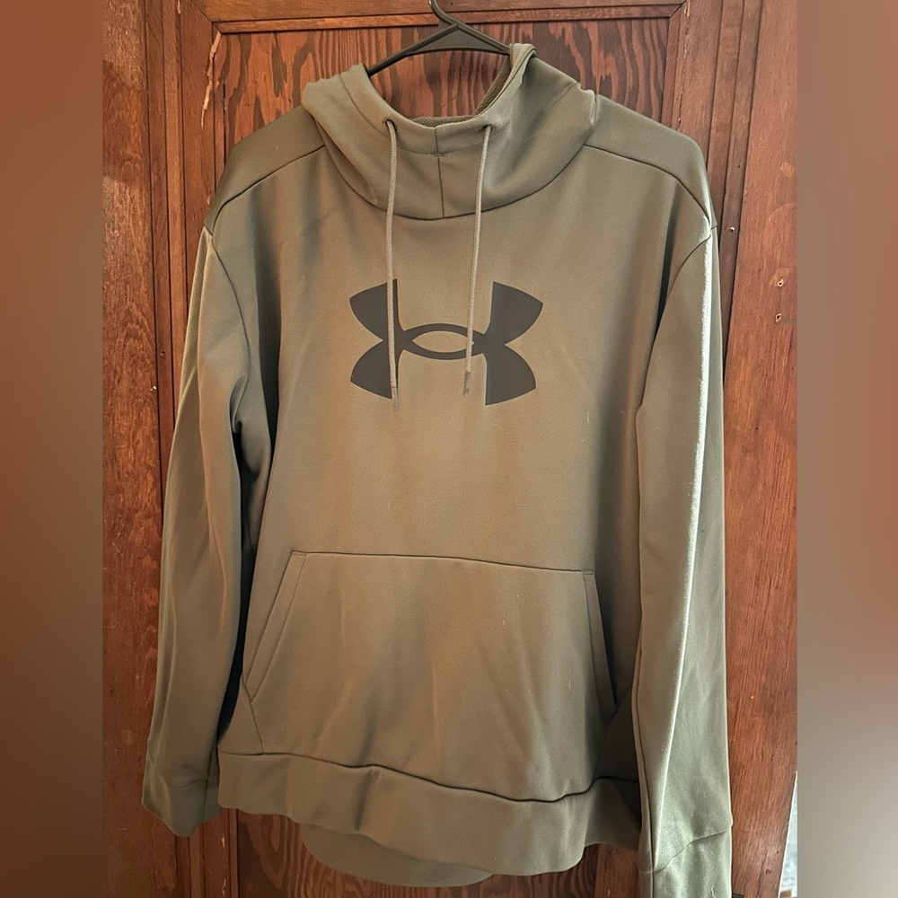 Under Armour Olive green Hoodie with Black Logo